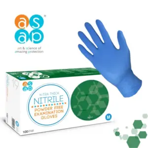 1000 Extra Thick Blue Nitrile PF Exam Gloves