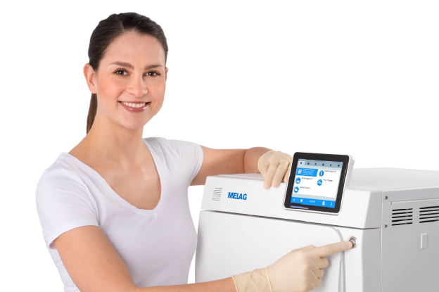 Premium Class B 23L Autoclave in use