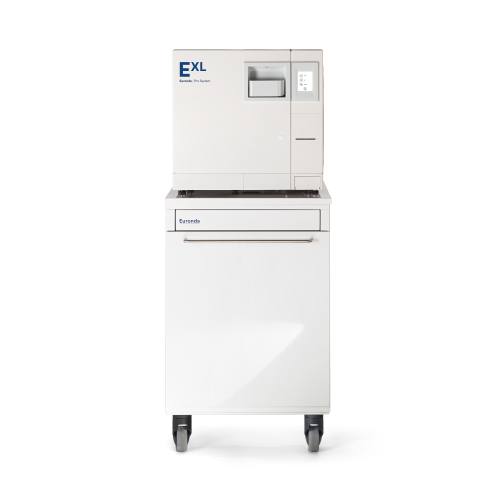Euronda EXL Autoclave mounted on the E-Cart trolley